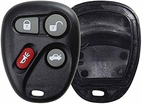 KeylessOption Replacement 4 Button Keyless Entry Remote Key Fob Shell Case and Button Pad for KOBLEAR1XT KOBUT1BT