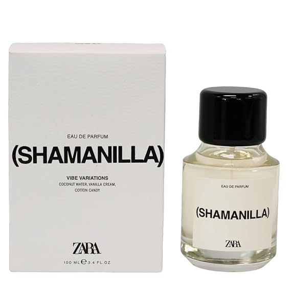Zara Shamanilla Men Perfume Lush Vanilla & Coconut Fragrance with Sandalwood Peach Blossom & Cardamom Scent Eau de Parfum EDP 100ml (3.4 fl. oz.)