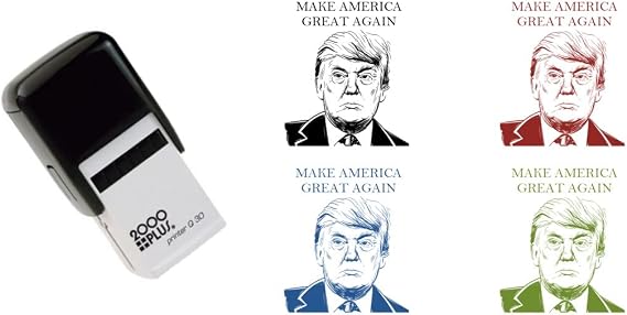 Handy Stamps Make America Great Self Inking Stamp | Hand Stamps for Events Suitable for Festivals, Parties, Clubs, Special Events, Bars etc. | Self Inking Hand Stamps | Admission Stamp (Blue)