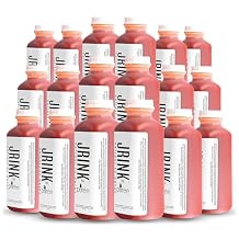 JRINK by Puree Raw Beet Juice, Cold Pressed OrganicFruit and Vegetable Drink, Stamina and Energy Boost Cleanse, Gluten Free Healthy Cleanse with Ginger Blend, 16 fl oz Bottles, Pack of 18