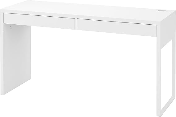MICKE desk (White, 142x50 cm)