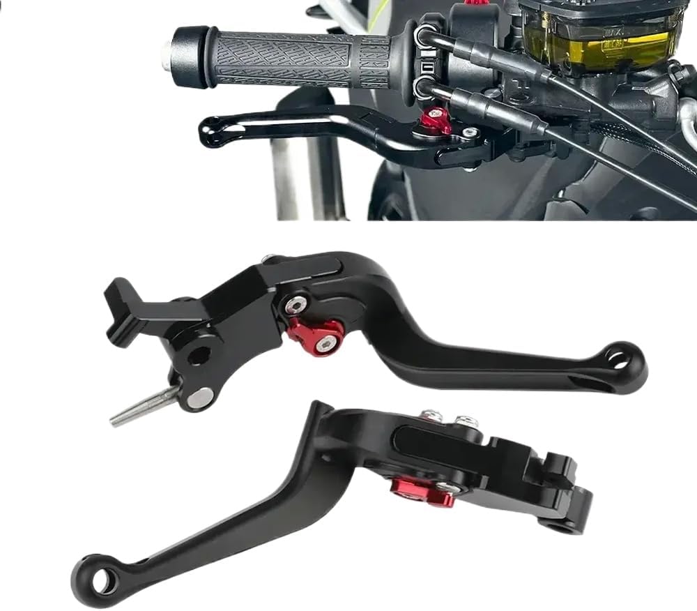 Foldable Short Brake Clutch Levers Compatible with 450MT 800MT 650MT 700MT 650 MT GT G 700CL-X MT450 2024 2023 2022 Motorcycle ModelsFoldable Black