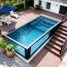 Luxury Outdoor Fiberglass Swimming Pool Large Container Pools Custom Rectangular Above Ground Swimming Pool for Backyard Family Fun, Garden Relaxation, Home Leisure &amp; All-Season Use