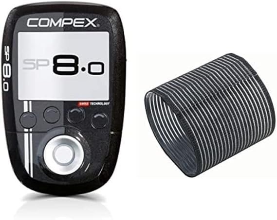 Compex SP 8.0 Wireless Muscle Stimulator Unisex Adult Elastic Straps for Wireless Devices (pack Of 4) - Black, N/A