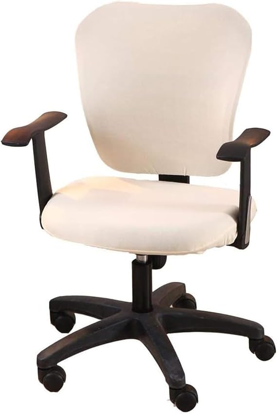 Office Computer Chair Cover Stretch Universal Jacquard Seat Slipcover 2 Piece for Desk Rotating Armless Chair, Removable Washable Anti-dust Chair