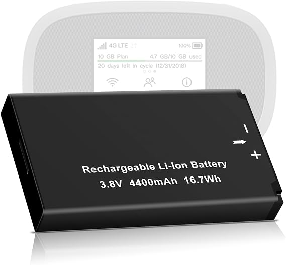 Mifi 8800L/7730L Battery, 2025 Upgraded New 4400mAh for Novatel Verizon Jetpack MiFi 8800L/7730L Mobile Hotspot P/N: 40123117 Replacemet Battery