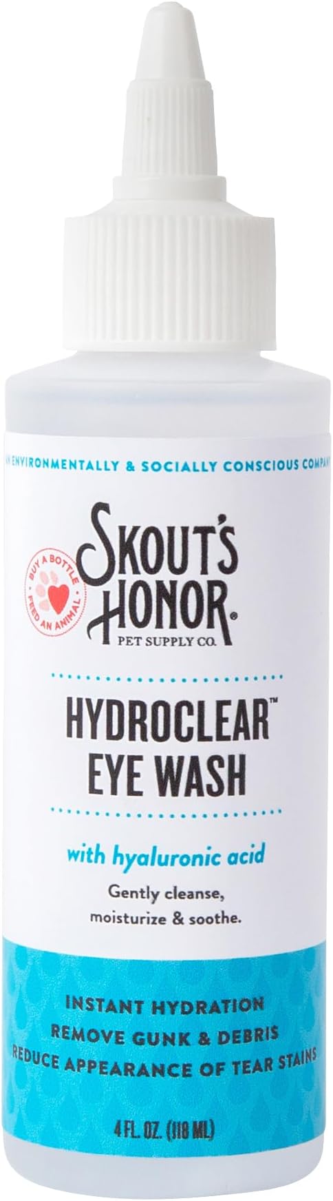 SKOUT'S HONOR HydroClear Eye Wash for Dogs and Cats, 4 oz