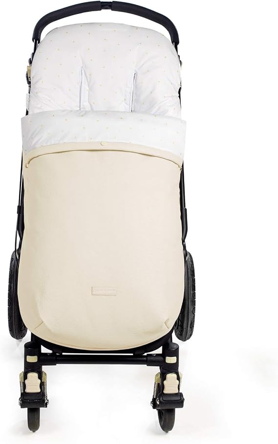 Pasito a Pasito. Maria Foot Muff Universal Winter Buggy Pushchair Bugaboo Protective Cover and Removable Footmuff Beige