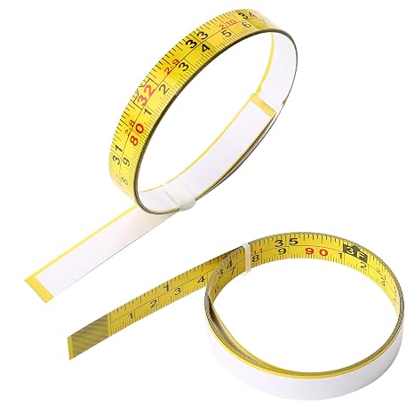39 Inch Measure Tape with Adhesive Backing, 2 Pack Left to Right