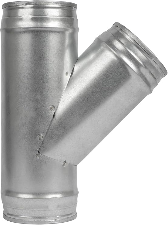 5'' Inch Duct Splitter to 45 Degree 5" Inch Branch for Exhaust Fan, Dryer Vent Hose - 3 Way Duct Hose Connector, Wye Shape, Ducting Adapter, 5x5x5 Splitter