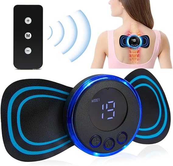 Wirelss TENS Machine for Pain Relief, TENS Machine with 8 Modes 19 Intensities, 4 Pads, 8 Gel Pads, TENS Machine for Pain Relief, Sciatica Pain Relief Products, TENS Machine for Back Pain