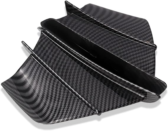 Motorcycle Fairing Winglets for Suzuki Address 110 MotoGP – Carbon Fiber Aerodynamic Side Spoiler Wind Wing, Fairing Air Deflectors, Durable Easy Install,A