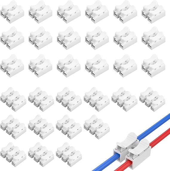 100 Pcs Electrical Wire Connectors CH-2 * 70 & CH-3 * 30 Terminal Block