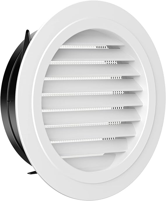 Hon&Guan 8'' Soffit Exhaust Vent, 8 Inch Round Wall Vent Cover for Bathroom Office Home (200mm)
