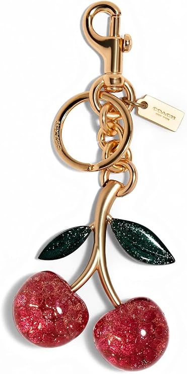 COACH Signature Cherry Bag Charm Pink Multicolor 88547