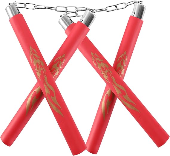 TOPOINT Safe Foam Nunchucks with Steel Chain for Kids & Beginners