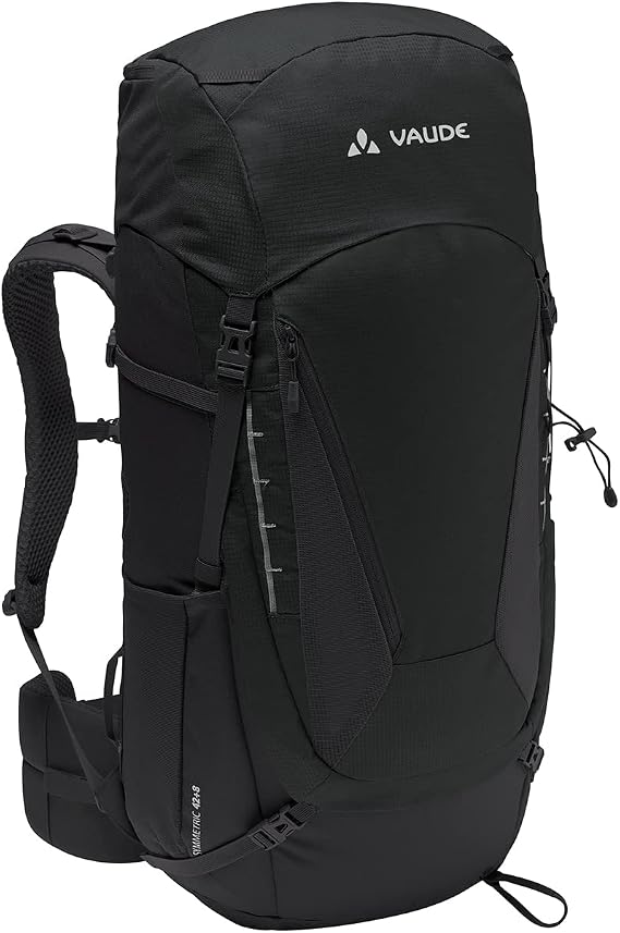 VAUDE Asymmetric 42+8 Trekking Backpack - Black
