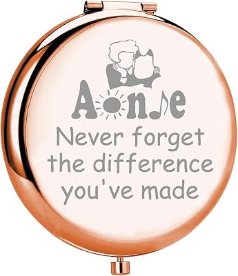 MYOSPARK Musical Inspired Gift Orphan Theater Travel Makeup Mirror Musical Theatre Fans Gift Musical Merchandise an DMirror