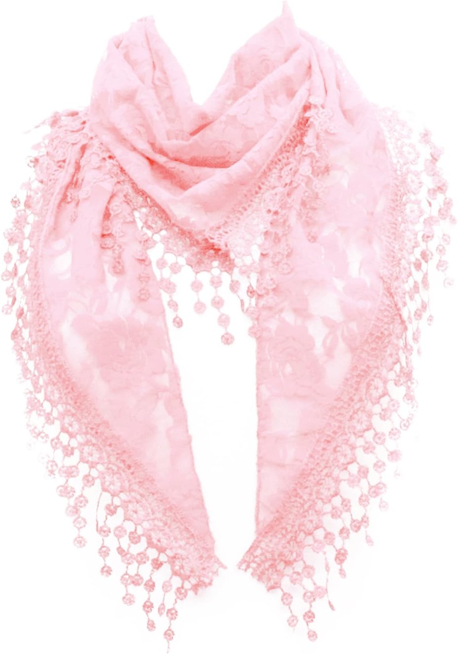 L Lace Scarf Womens Elegant Chiffon Embroidered Fashion Tassels Many Styles