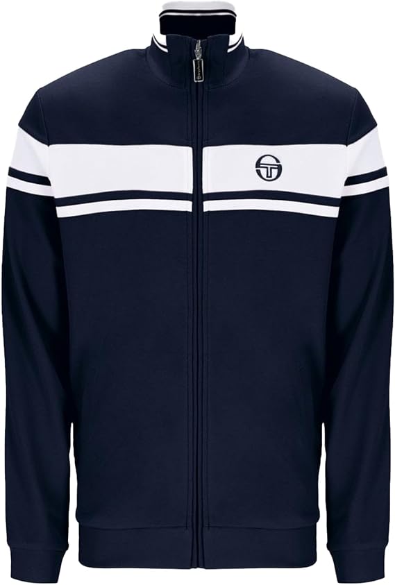 Sergio Tacchini Men's Damarindo Track Jacket, Maritime Blue/Gardenia