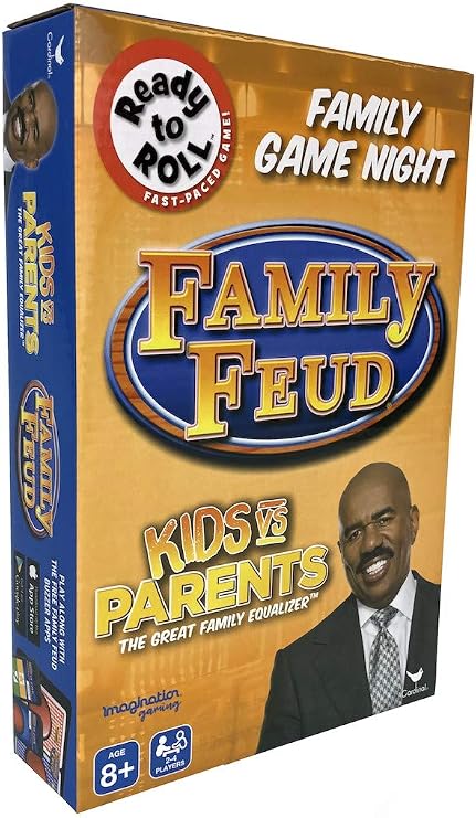 Family Feud Kid's vs Parents - The Great Family Equalizer Game - 2 - 4 Players Ages 8 and Up