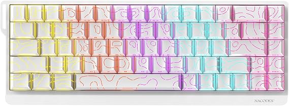 AJAZZ NK68 V2 Mechanical Keyboard Wired, 68 Key Hot Swappable Gaming Keyboard, Compact 65% Mini Keyboard with Mixed Backlight, Full N-Key Rollover for PC Mac Office