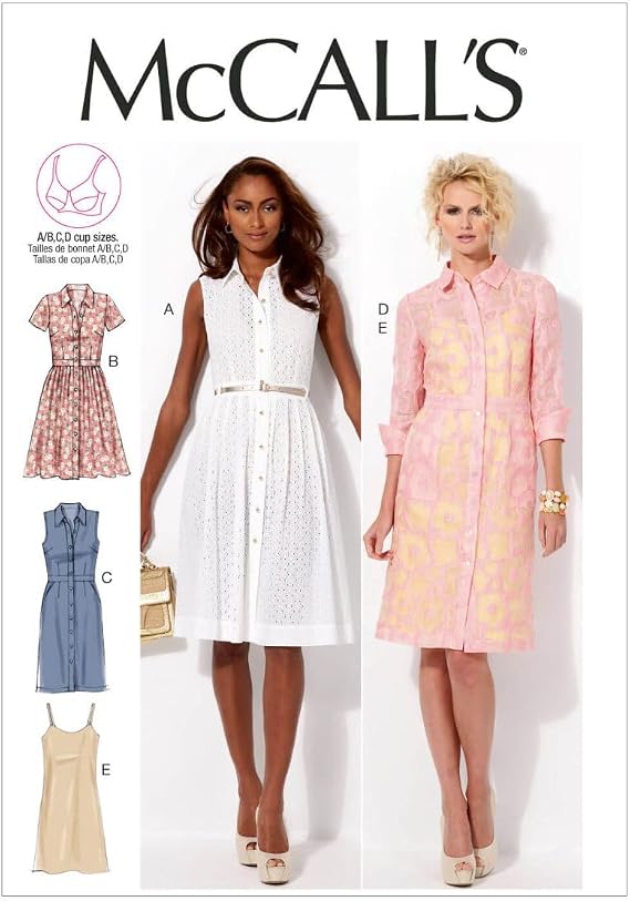 McCall Patterns M6696 Misses' Dresses and Slip Sewing Template, Size B5 (8-10-12-14-16)