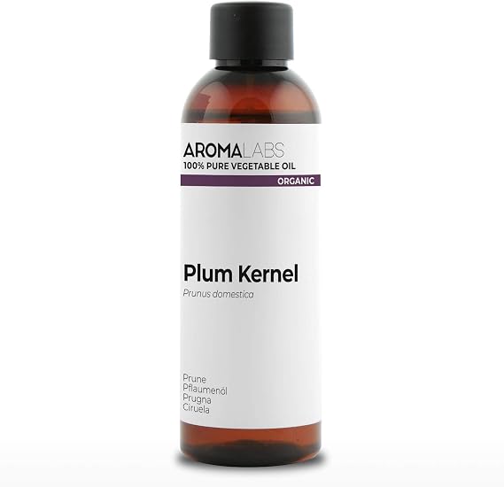 ORGANIC - PLUM KERNEL Oil - 100mL - 100% Pure, Natural, Cold Pressed and AB Certified - AROMA LABS (French Brand)