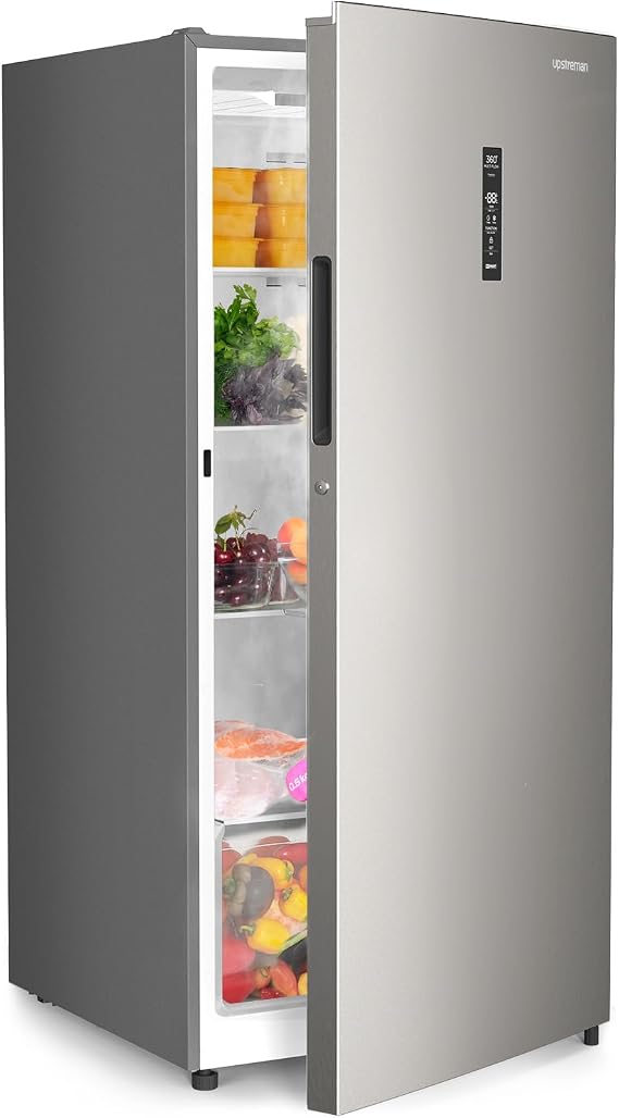 Upstreman 14.0 Cu.Ft. Upright Freezer, Convertible Freezer Fridge with Smart Electronic Control, Frost Free, Energy Star, Quiet Operation, Stand Up Freezer for Homes, Office, Garage-UF14