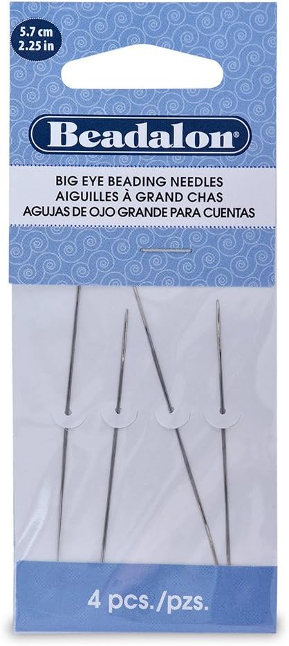 Beadalon Big Eye Needles 2.25-Inch 4 Pieces