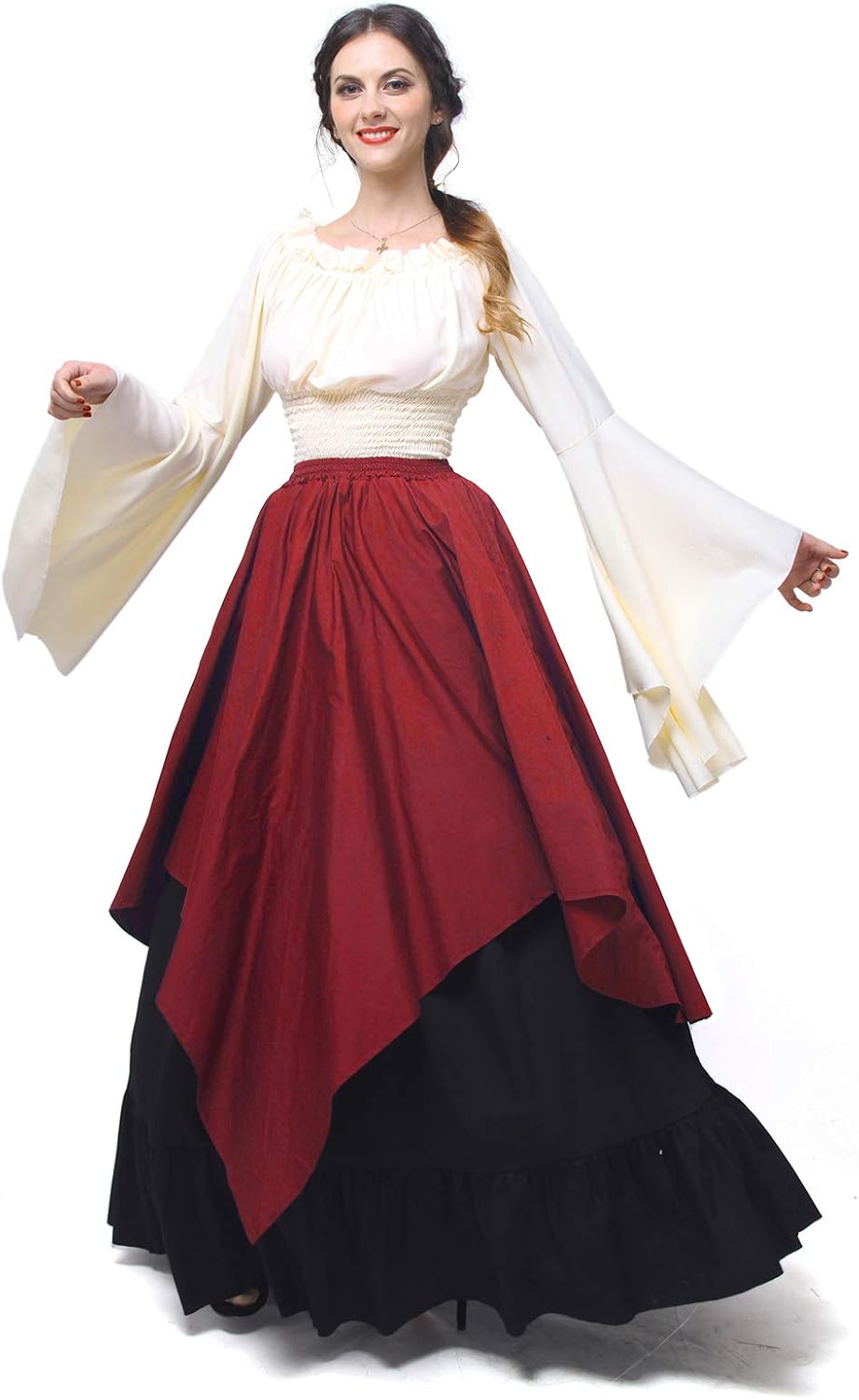 Nuoqi Medieval Costume Women Renaissance Vintage Retro Dress Princess Costume