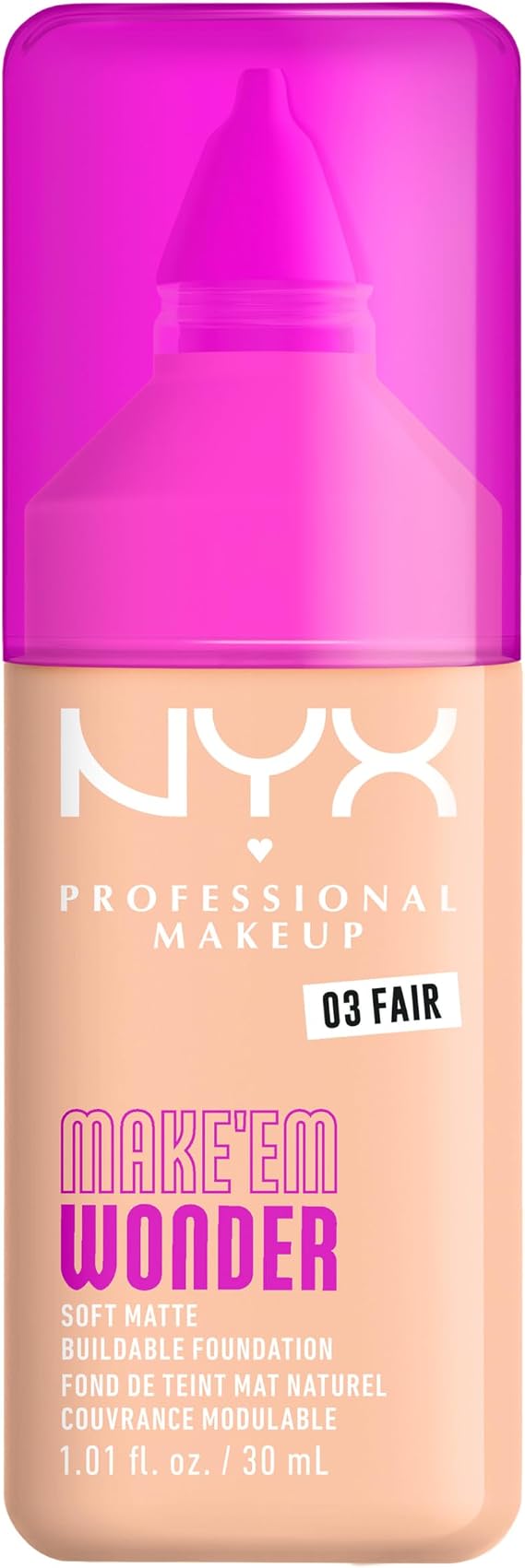 NYX Professional Makeup Foundation Make 'EM Wonder Shade: 03 Fair