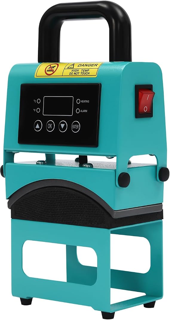 Cap Press Machine, 350W Heat Press Machine for Caps with High-Definition Digital Display 32-482F Temperature and 0-999s Time Control Mini Easy Hat Press Machine