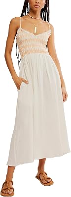 Free People Womens Sweet Nothings Midi-Solid Marshmellow Large