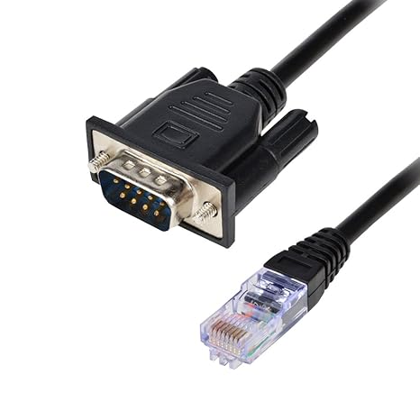RJ45 to RS232, DB9 9-Pin Serial Port Male to RJ45 Cat5 Ethernet LAN Console 3.3Ft/1meter