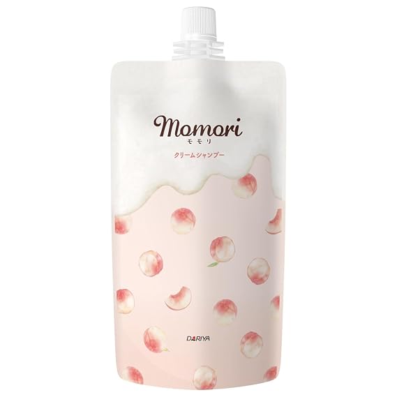 momori/Moisturizing Cream Shampoo Moisturizing Non-Foaming Cleanser, Fruity Peach Scent, 14.8 oz