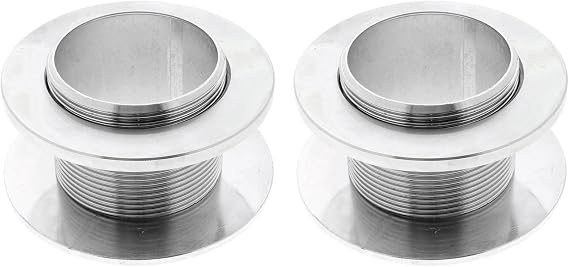 Speedway Motors Adjustable Hidden Coil Spring Shim Spacers, Pair of Zinc-Plated Steel Ride Height Adjusters for 5 & 5.5 OD Springs, 2.5 Adjustment Range with 2-7/8 Center Hole