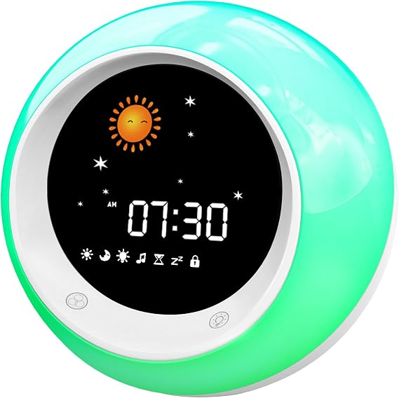 Sun & Moon Rise Kids Alarm Clock, Children's Sleep Trainer