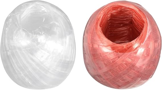 Polyester Nylon Rope [for Household Bundled Packing DIY]-50m/164ft / 2Roll Plastic,Red,White