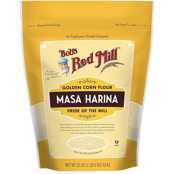 Bob's Red Mill Golden Masa Harina Corn Flour, 22oz (4 Pack)