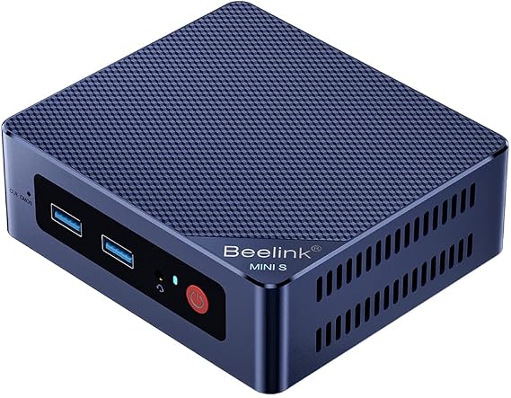 Beelink Mini S12 Mini PC, Mini Computers with Alder Lake-N N95, 16GB SO-DIMM DDR4 +500GB M.2 2280 SSD, WIFI5, Dual HDMI, Dual Screen Display, 1000Mbps, BT 4.2