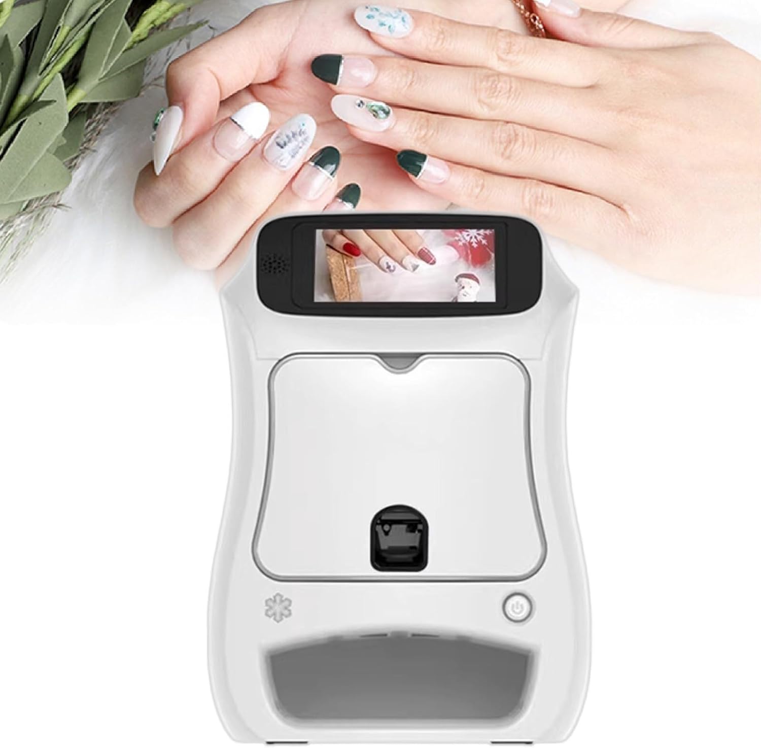 Digital Nail Art Printer, 3D Nail Printing Robot Nail Art Printing Machine with Metal Case Transfer Picture Nails Machine