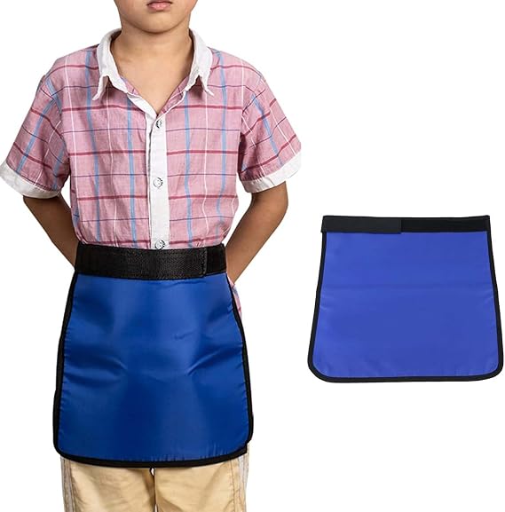 Lead Half Apron Portable 0.35/0.5mm Pb Equivalency Protection from X-ray Machines at Hospitals Nursing Homes and Clinics etc X-Ray Protection Lead Half Apron, 0.35 mmPb [Energy Class A]
