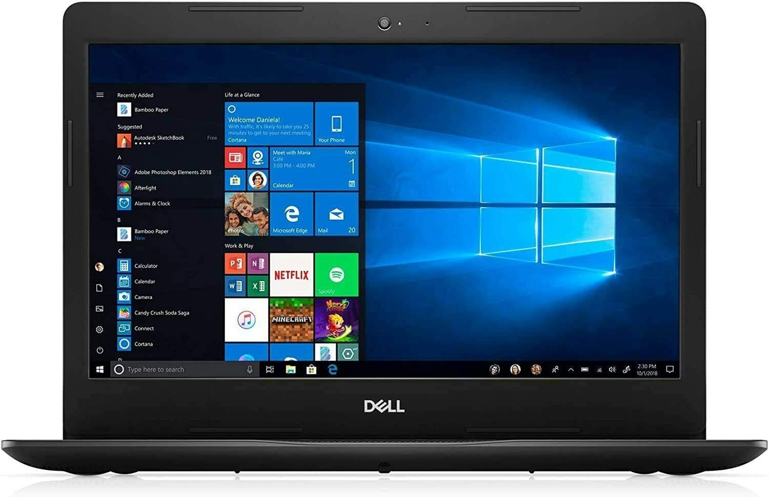 Dell Inspiron 15 15.6 Windows 10 Pro Business Laptop Computer, Intel Core i3 1005G1 up to 3.4GHz, 802.11ac WiFi, Bluetooth 4.2, USB 3.1, HDMI, Webcan, Black