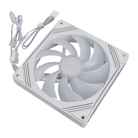 ARGB PC Fans Chassis Fan 140x140x25mm Synchronized Light Quiet Heat Dissipation Cooling Fan for CPU Sink PC Case Reverse for Maximum Cooling (Regular White)