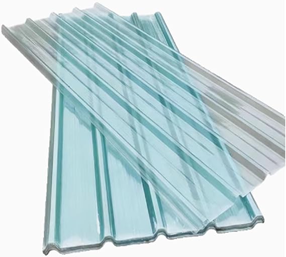 1mm Thick Clear Roof Sheet,Fiberglass Daylighting Panels,Replacement Roofing Sheet,Corrugated Roofing Sheets,1/3/5/8/10/12/15/18/20 Pcs Roofing Tiles,Easy to Bend and Cut (35x20in,1 Pcs)