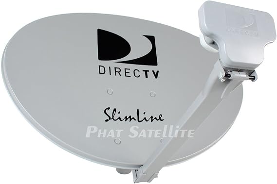 Ready to Install Package : Directv HD Satellite Dish w/ SWM3 LNB + RG6 COAXIAL Cables Included Ka/ku Slim Line Dish Antenna SL3 Single Output W/ 4 Port Splitter