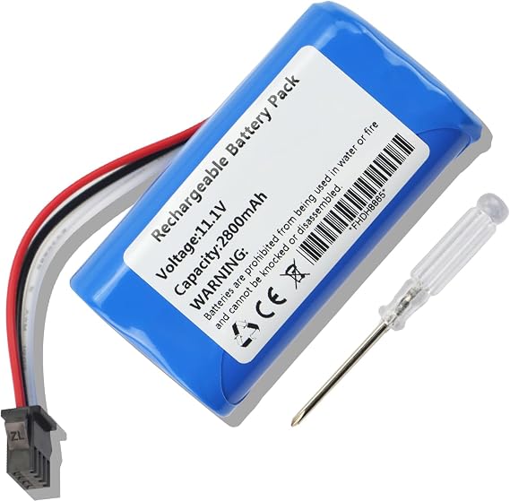 MULS 18650-3S15 Battery Replacement for Pure Clean PUCRC25 PUCRC25_0 PUCRC25.5 PUCRC25.9 PUCRC26B PUCRC26B.5 PUCRC26B.9 Pyle Smart Robot Vacuum Automatic Floor Cleaner PRTPUCRC25BAT 11.1V 2800mAh