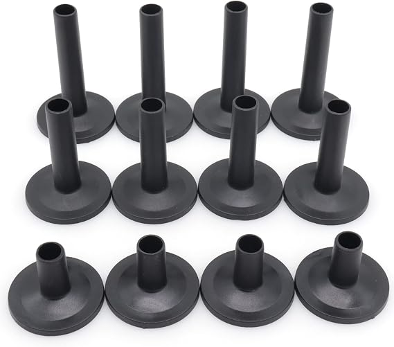 12-Pack Cymbal Felt Sleeves 3 Sizes Black for Drum Kit Stand