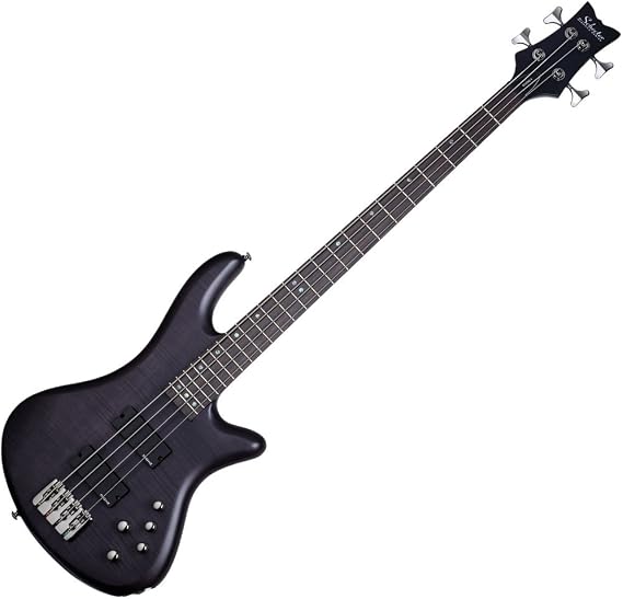 Schecter Stiletto Studio 4 Bass Guitar - See-Thru Black Satin